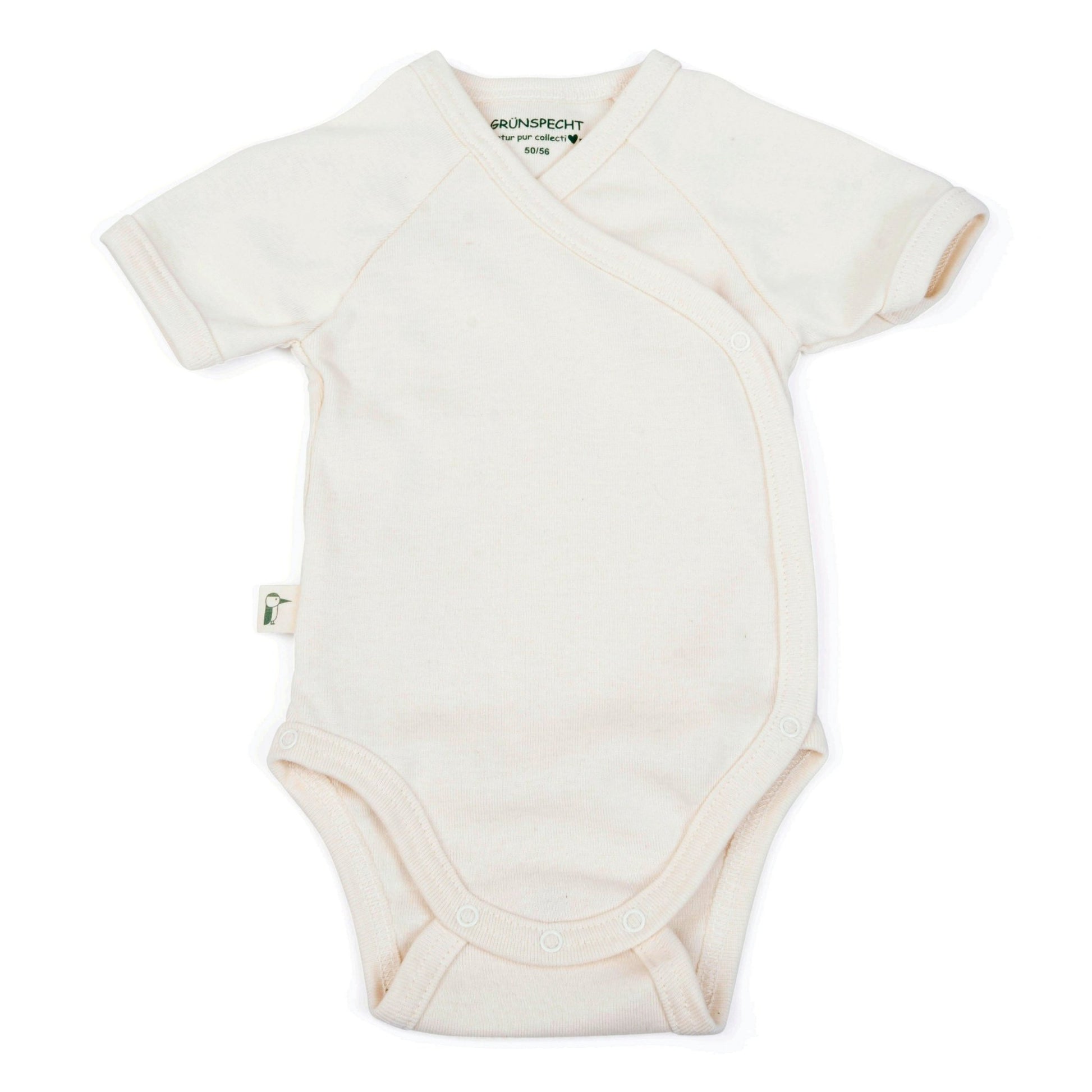 Bio - Wickelbody, kurzarm, natur, Gr. 50/56 - 625-V1 - GRÜNSPECHT Naturprodukte