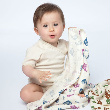 Bio - Wickelbody, kurzarm, natur, Gr. 50/56 - 625-V1 - GRÜNSPECHT Naturprodukte