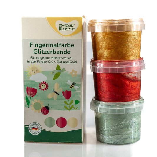 Fingermalfarbe Glitzer - 698-V1 - GRÜNSPECHT Naturprodukte