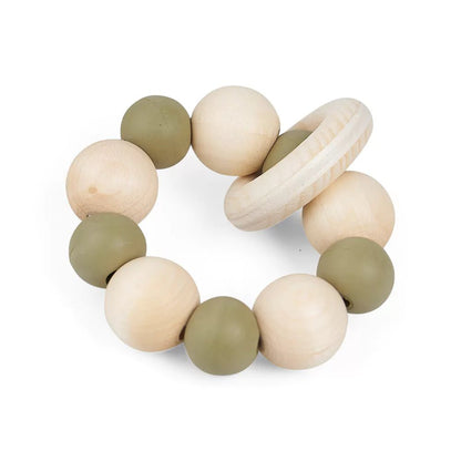 Greifring mit Kautschuk - und Holzperlen - 694-V1 - GRÜNSPECHT Naturprodukte