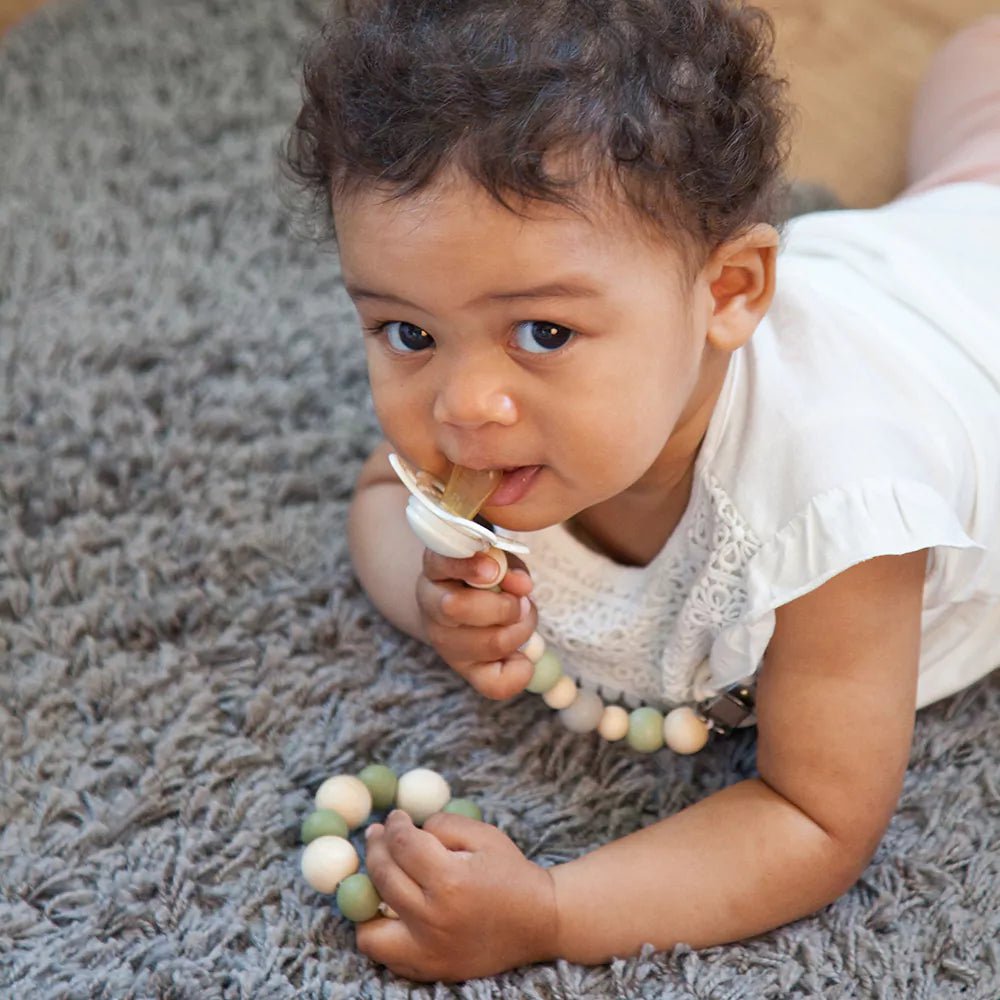 Greifring mit Kautschuk - und Holzperlen - 694-V1 - GRÜNSPECHT Naturprodukte