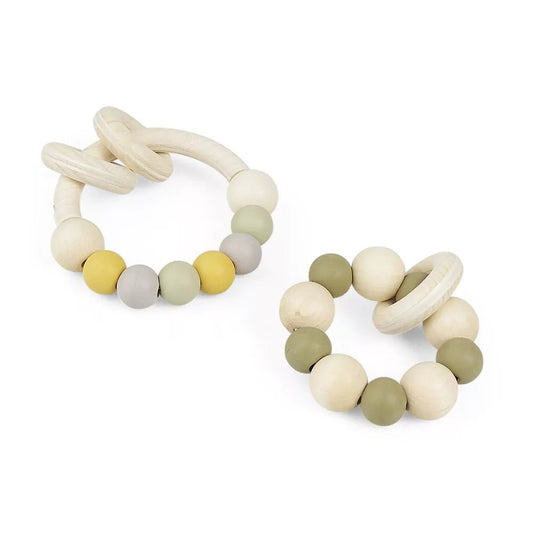 Greifring mit Kautschuk - und Holzperlen - 694-V1 - GRÜNSPECHT Naturprodukte