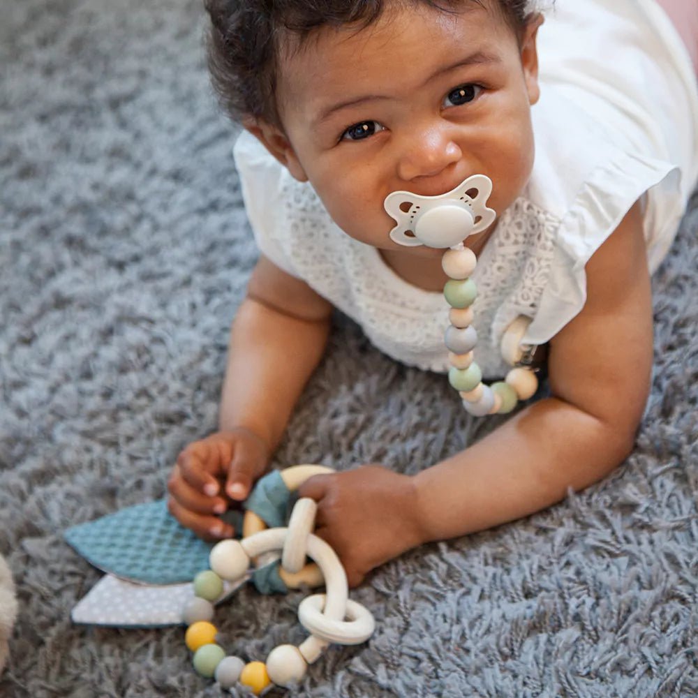 Greifring mit Kautschuk - und Holzperlen - 694-V1 - GRÜNSPECHT Naturprodukte