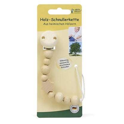 Holz - Schnullerkette mit Schlaufe - 596-00 - GRÜNSPECHT Naturprodukte