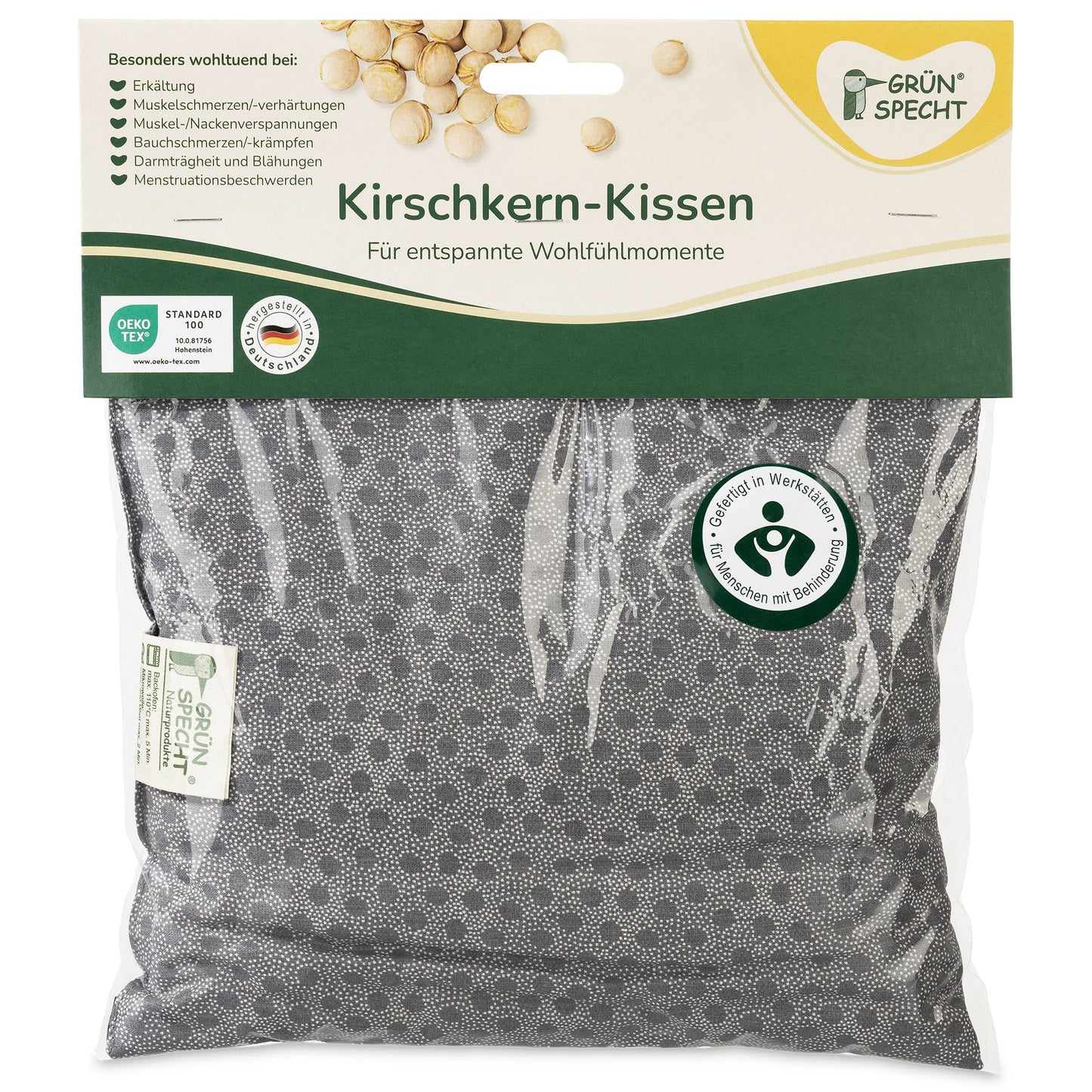 Kirschkern - Kissen, 22 x 24 cm - 110-V4 - GRÜNSPECHT Naturprodukte