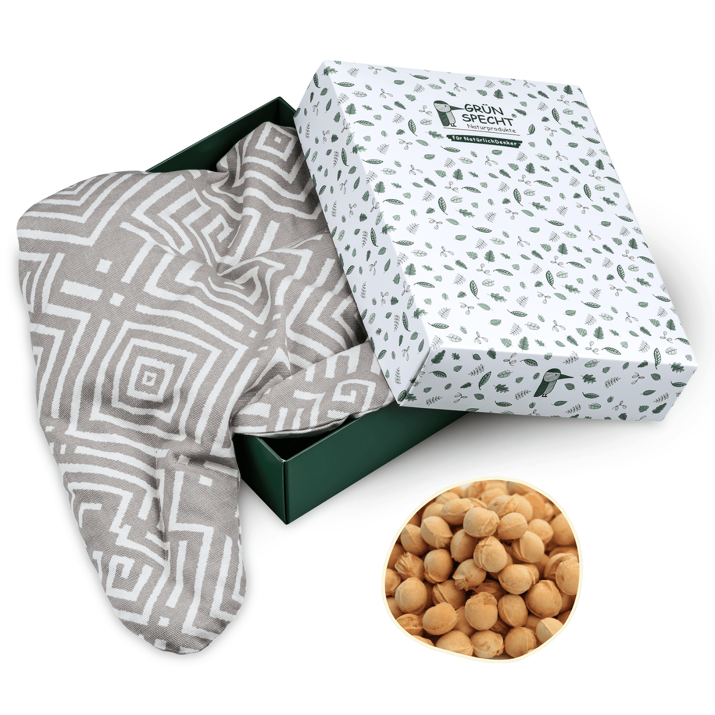 Kirschkern Nackenkissen mit Kragen - 383-V1 - GRÜNSPECHT Naturprodukte