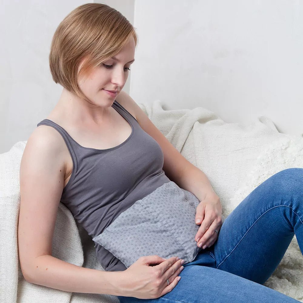 Kirschkern - Wärme - Auflage, Cocotte grau, 43 x 20 cm - 1100-V1 - GRÜNSPECHT Naturprodukte