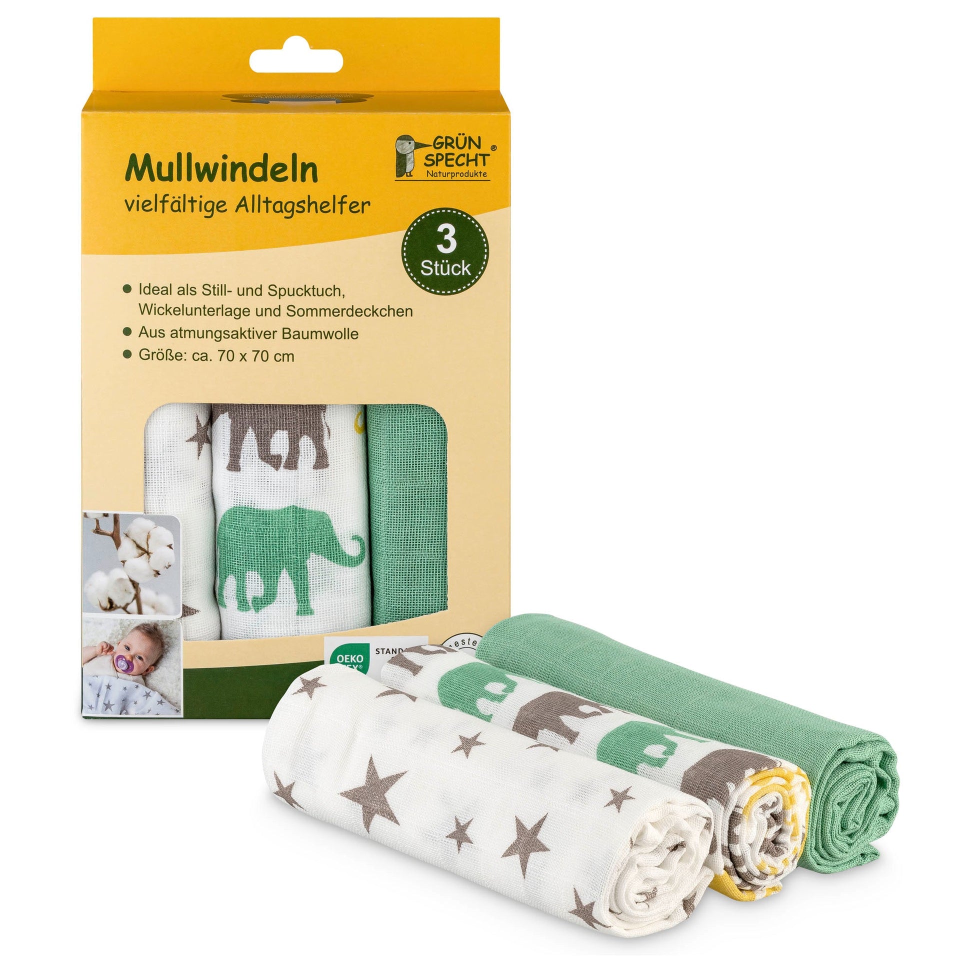 Mullwindeln - 1500-V4 - GRÜNSPECHT Naturprodukte