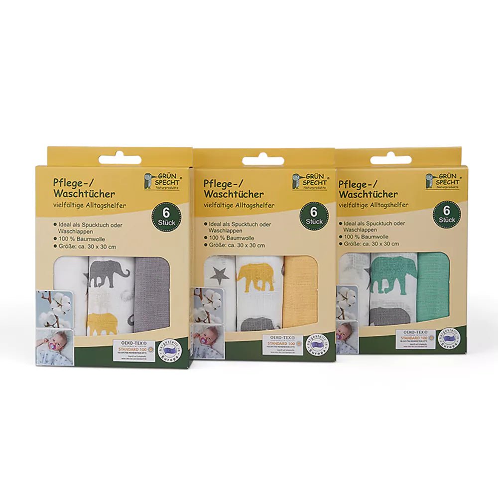 Pflege - /Waschtücher - 1501-V4 - GRÜNSPECHT Naturprodukte