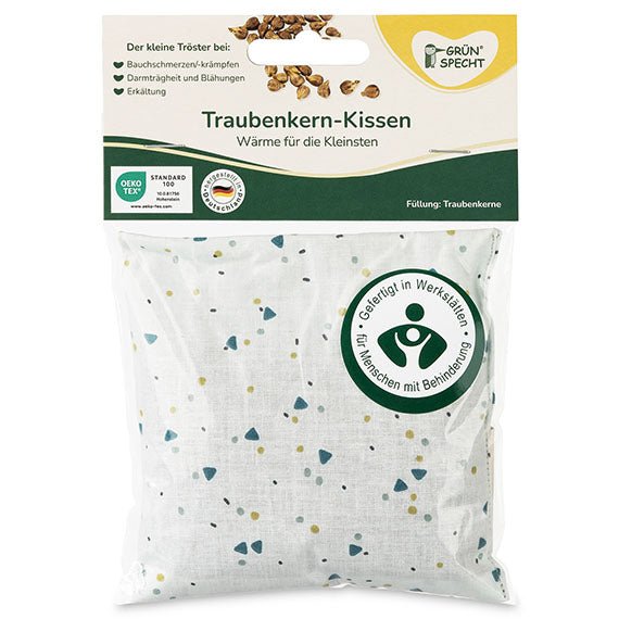 Traubenkern - Kissen, 12 x 12 cm - 152-V5 - GRÜNSPECHT Naturprodukte