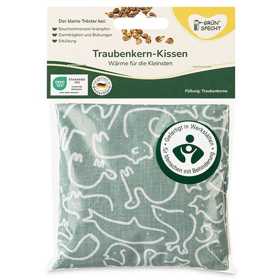 Traubenkern - Kissen, 12 x 12 cm - 152-V7 - GRÜNSPECHT Naturprodukte